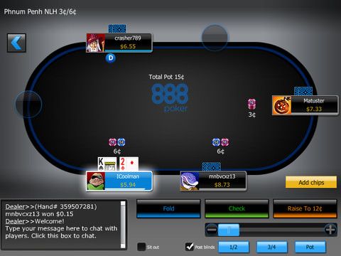 888Poker mobile HD - новое приложение игры в Покер для iPad
