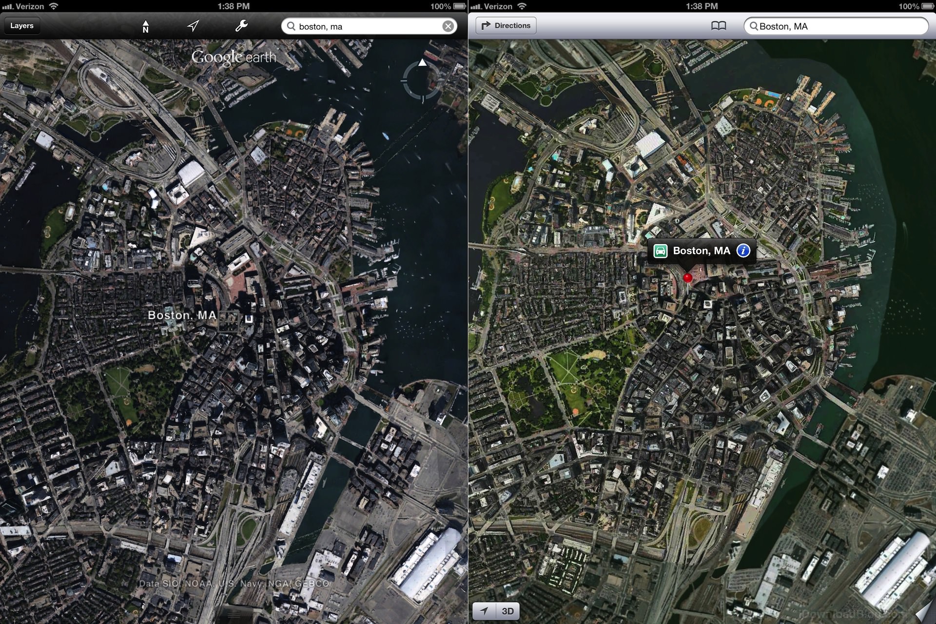 Карты Apple выглядят лучше, чем у Google. Добавлены новые города [Фотосравнение]