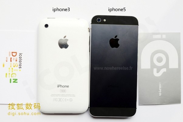 Фотографии iPhone 5 бок о бок с iPhone 4 и iPhone 3GS
