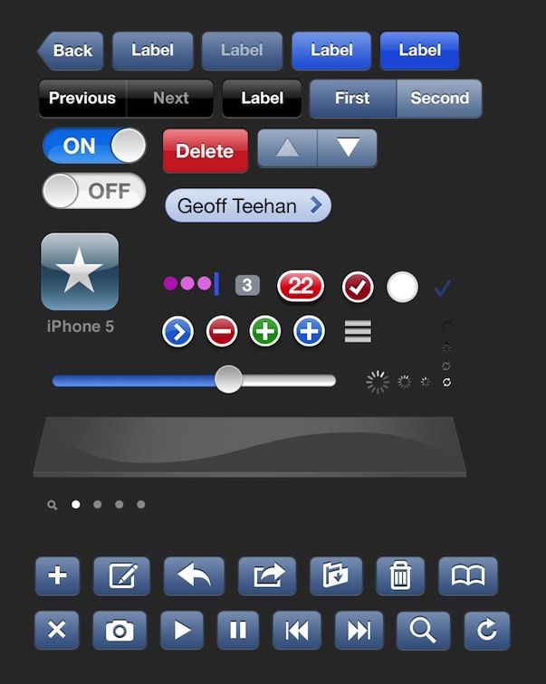 Весь графический интерфейс пользователя (GUI) iOS 6 доступен для скачивания