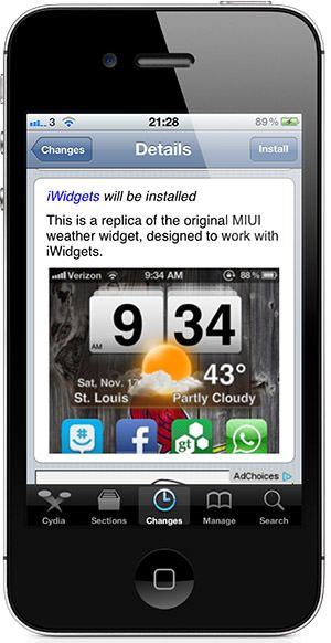 Джейлбрейк-твик Miui Weather iWidget добавит одноименный виджет из Android в iOS