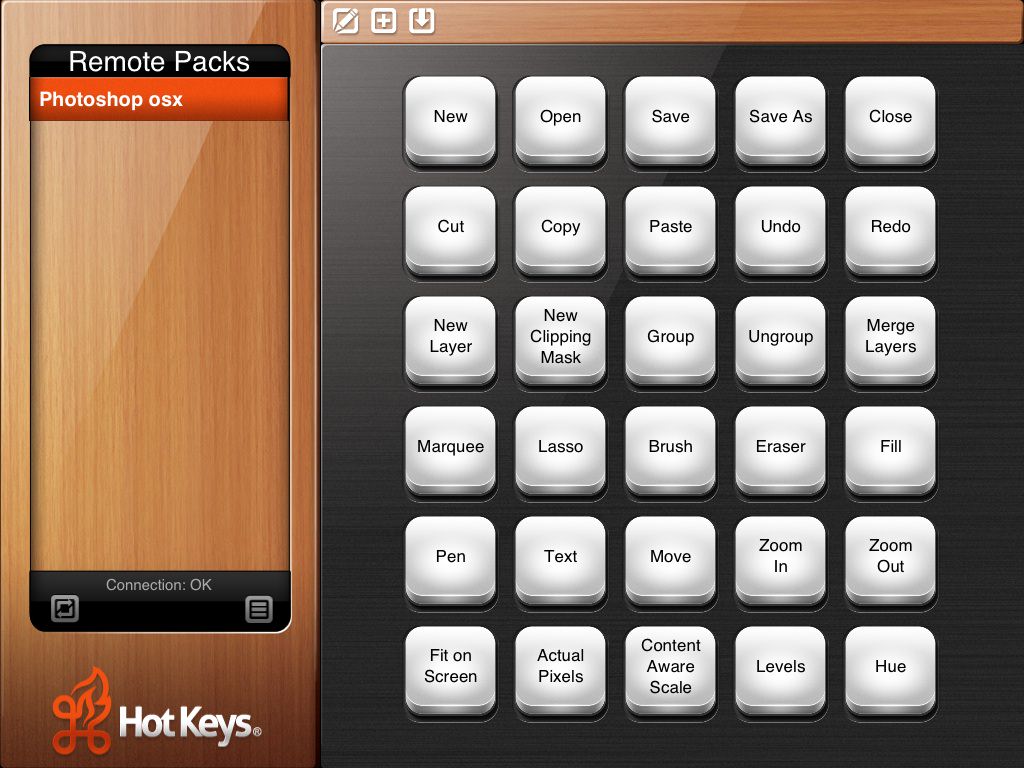 HotKeys - iPad, как дополнительная клавиатура с горячими клавишами для Mac OS X