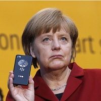 Sad Angela Merkel