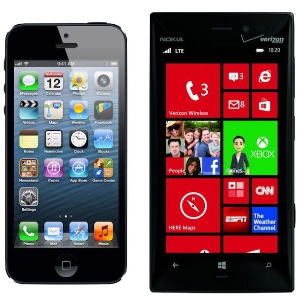 Сравнение nokia lumia 928 против iphone 5