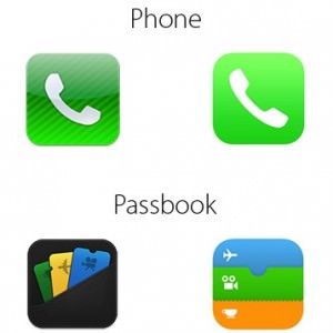 iOS 6 vs iOS 7 icons