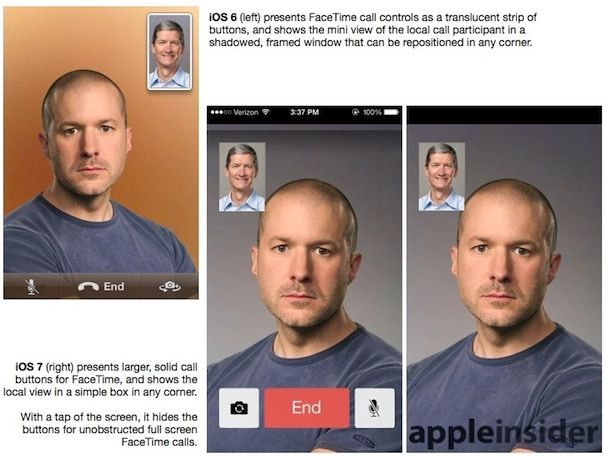 изменение кнопок в приложении Телефон и FaceTime в iOS 7 beta 4