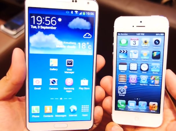 Сравнение Samsung Galaxy Note III и iPhone 5