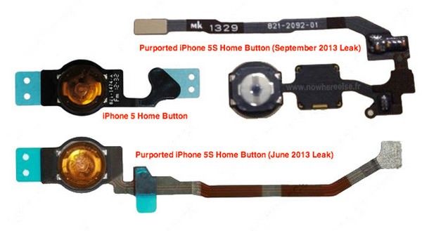 Очередная утечка свидетельствует о наличии дактилоскопического датчика в кнопке Home смартфона iPhone 5S (фото)
