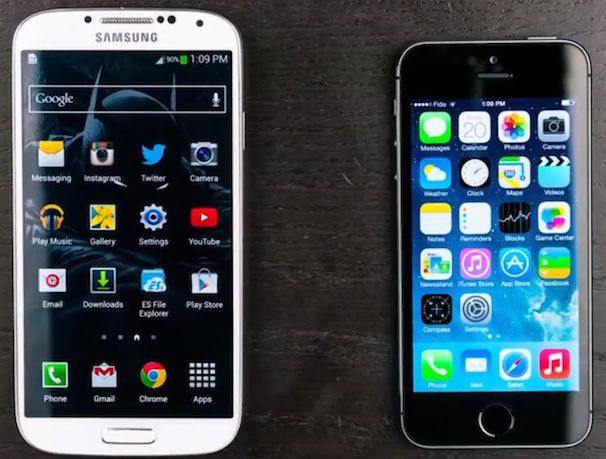 Сравнение iPhone 5S vs Samsung Galaxy S4