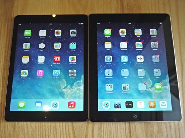 iPad Air в сравнении с iPad 4