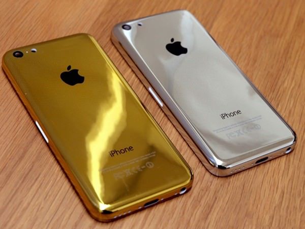 серебряные и золотые корпуса для iPhone 5c