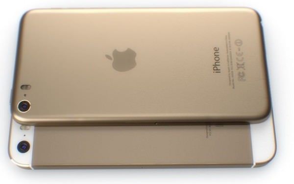 Концепт 4,8-дюймового золотистого iPhone 6 