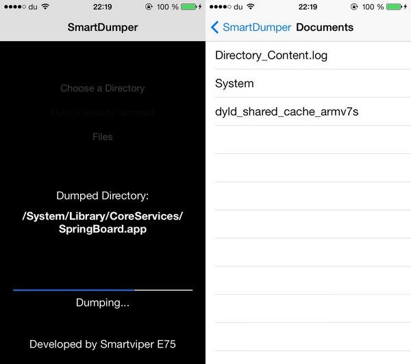 SmartDumper - дамп файловой системы iOS