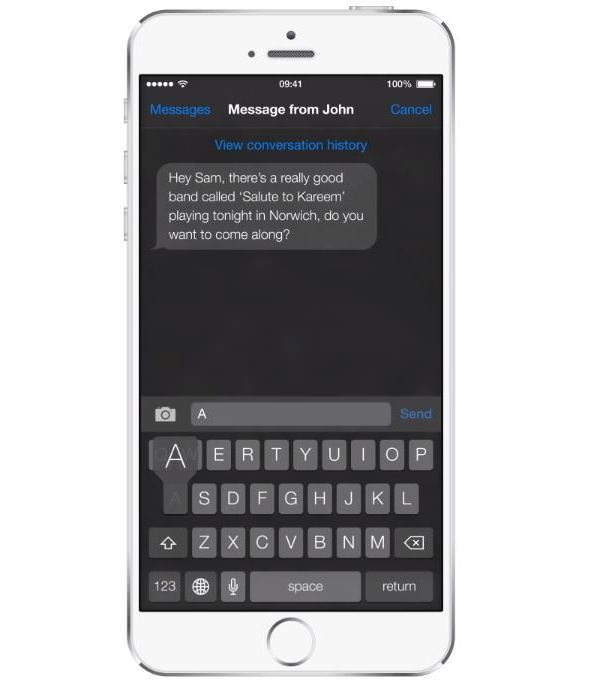 Интерактивные уведомления в iOS 8