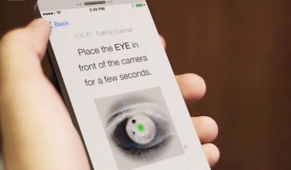 iPhone 6, оснащенный сканером сетчатки глаза