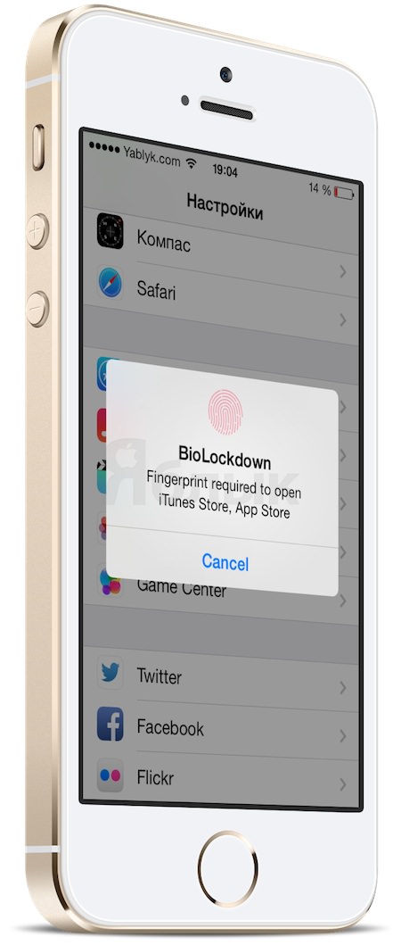 biolockdown - твик для iPhone 5s