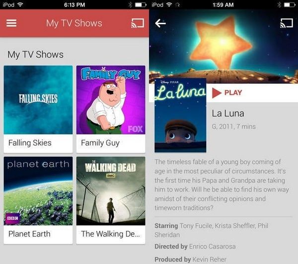 Приложение Google Play Movies & TV