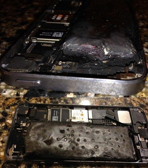 фотографии самовозгорания iPhone 5s