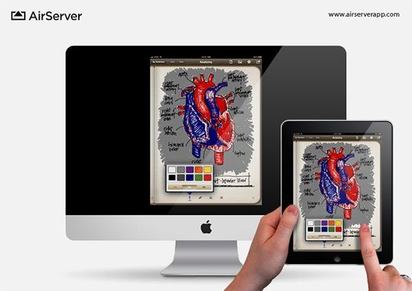 AirServer для захвата видео с экрана iPad