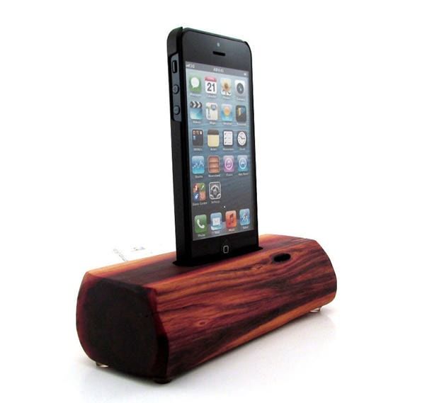 iPhone 5s Natural Manzanita Wood Docking Station