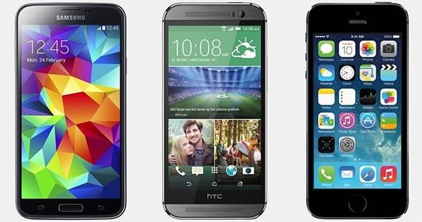 Краш тест Samsung Galaxy S5 HTC One и iPhone S5