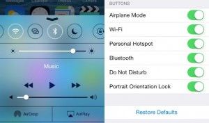 Пункт управления в control center ios 8