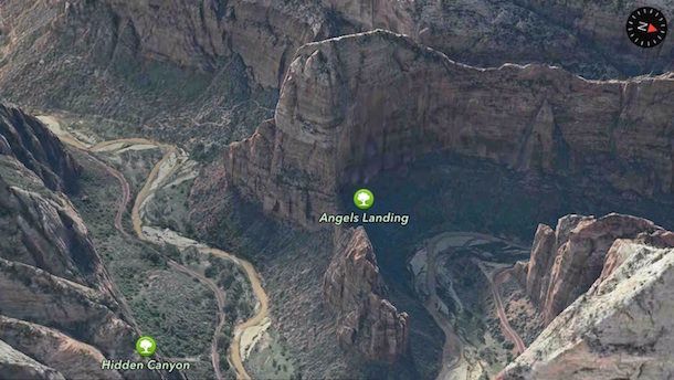 zion flyover apple maps