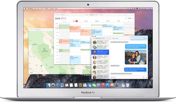 Скриншот OS X 10.10 Yosemite