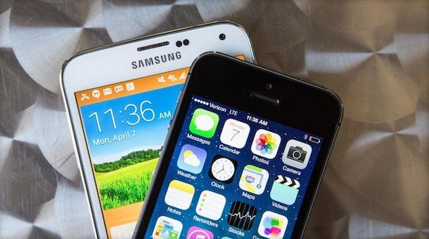 Samsung Galaxy S5 и iPhone 5s