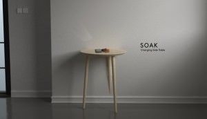 Soak - концепт столика с беспроводной зарядкой для iPhone и iPad