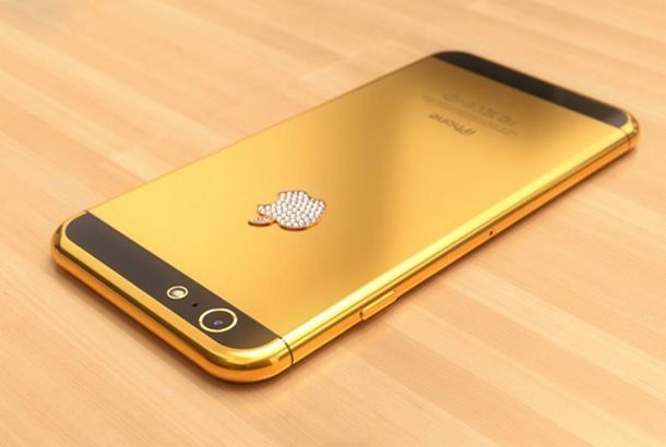 Концепт золотого, инкрустированного бриллиантами iPhone 6, от голландского дизайнера