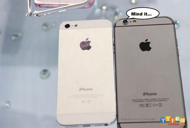 Сравнительные фото iPhone 6 и iPhone 5