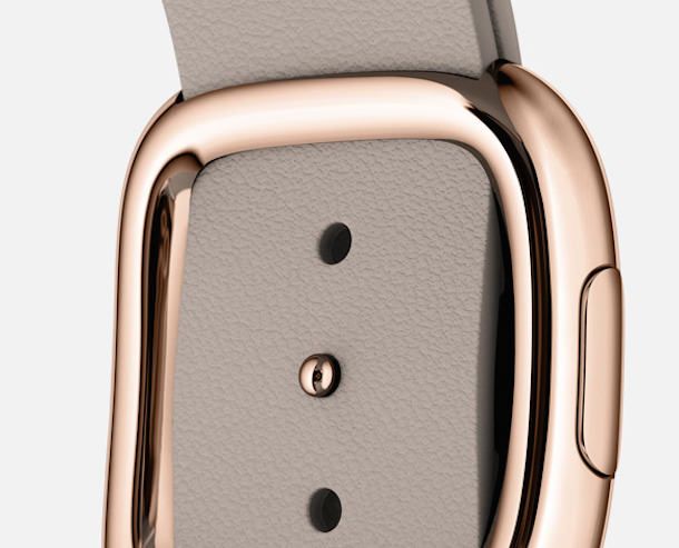Apple Watch pink gold leather