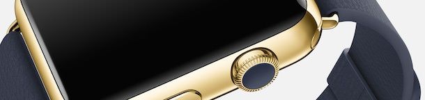 Apple Watch yellow gold black clasp