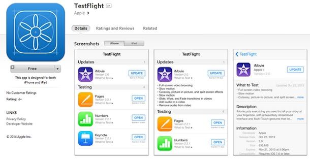 TestFlight App Store