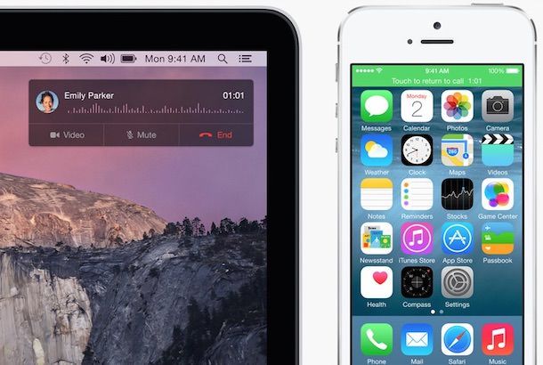 Как отключить звонки с iPhone в Mac на OS X Yosemite