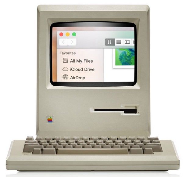 OS X Yosemite в разрешении Retina на дисплее первого Mac