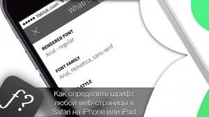 safari whatfont iphone - определить шрифт