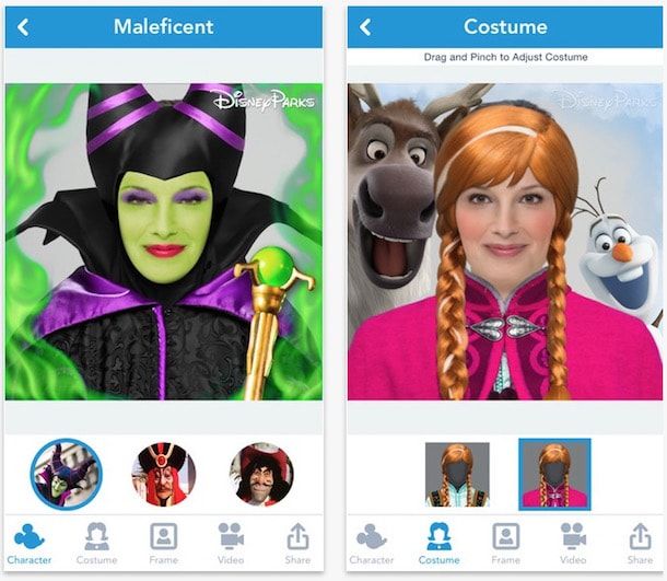 Show Your Disney Side для iPhone - анимированное селфи в образе диснеевских персонажей