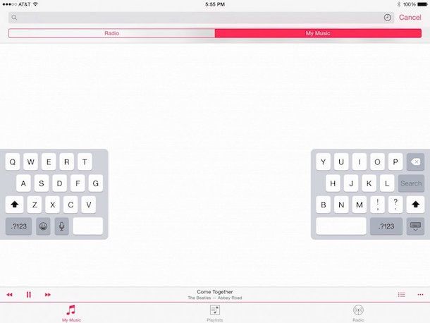 ios 8.4 для iPad с новым приложением Музыка