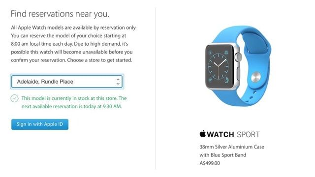 Apple Watch, Австралия