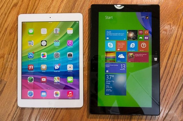iPad Air 2 и Microsoft Surface Pro 3
