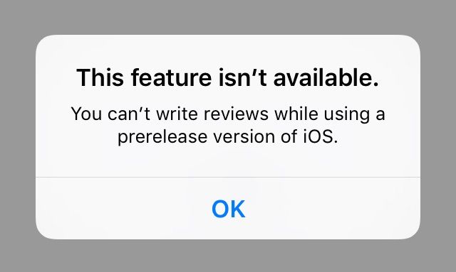 нельзя написать отзыв в App Store на iOS 9