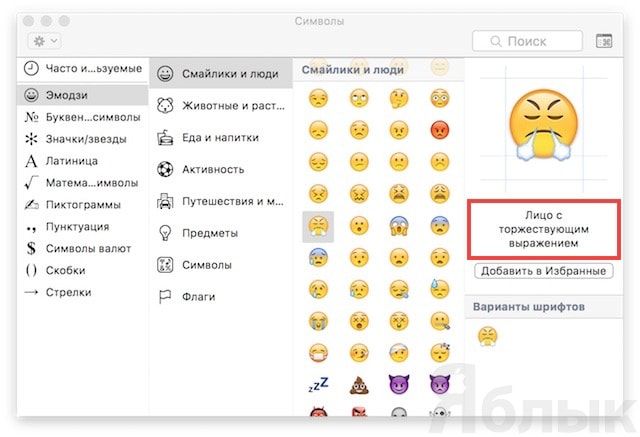Словарь смайликов Emoji, или как узнать значение эмодзи на Mac, iPhone, iPad и iPod touch