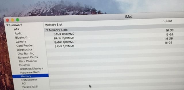 iMac, оперативная память