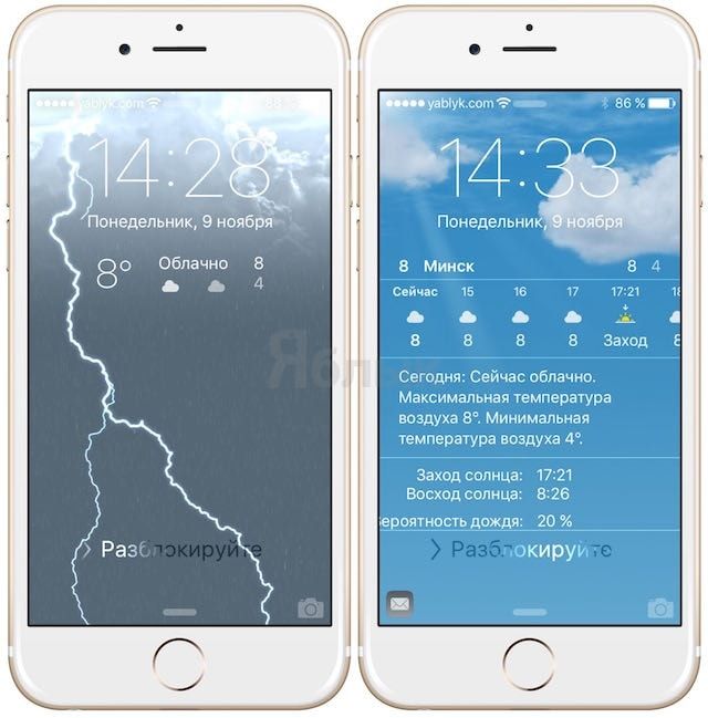 WeatherBoard 2 для iOS 9 - погода с анимацией - твик