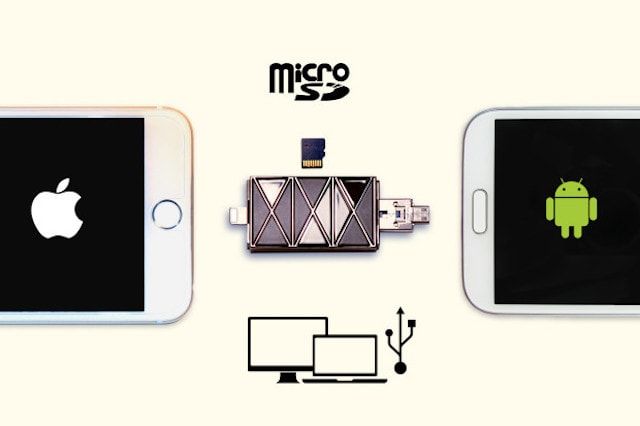 iSafe Drive - флешка с Lightning, USB, microUSD и microSD для iPhone и iPad