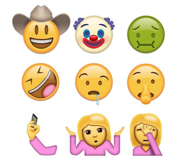 Новые Emoji из iOS 10 Unicode 9.0