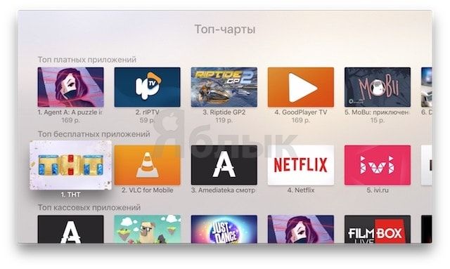 приложение телеканала ТНТ для Apple TV