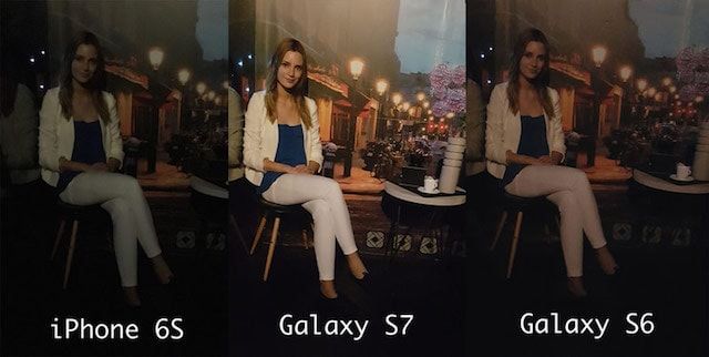 сравнение камер Samsung Galaxy S7 и iPhone 6s